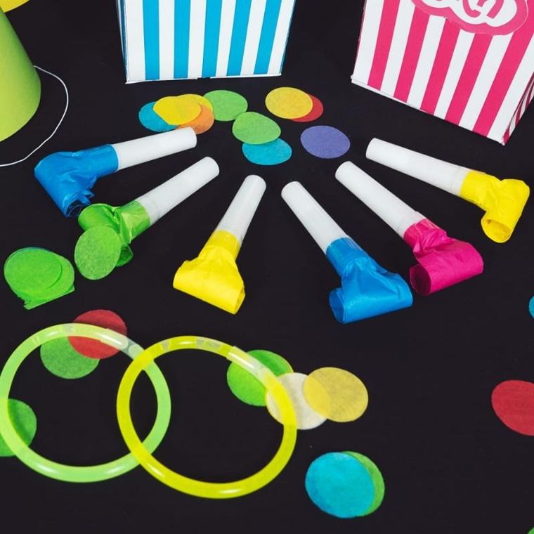 Arpex, gwizdki, neonowe, 6 szt.