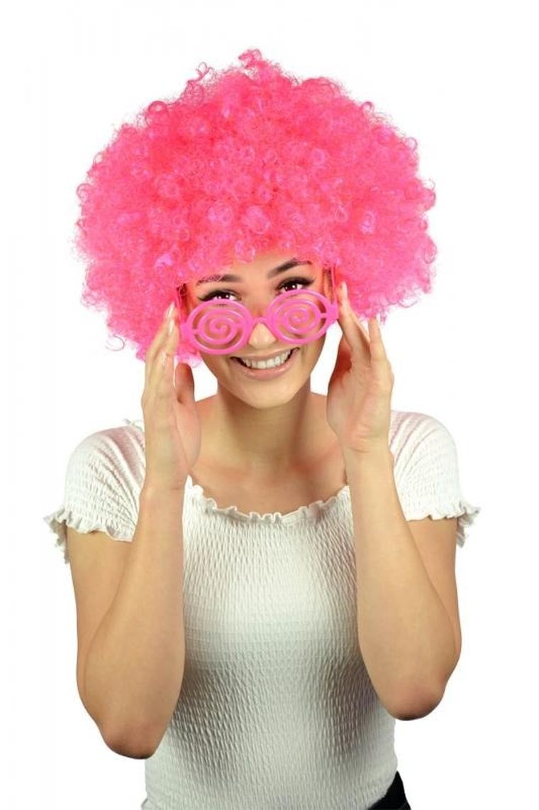 Arpex, peruka afro, XXL, różowa