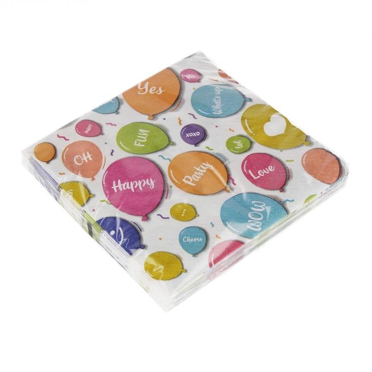 Arpex, serwetka papierowa, 3-warstwowa, Balon Happy, 33-33 cm, 20 szt.