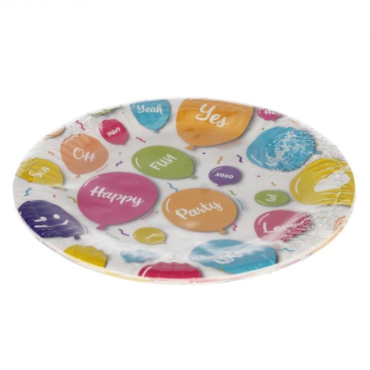 Arpex, talerz papierowy, Balony Happy, 8 szt.
