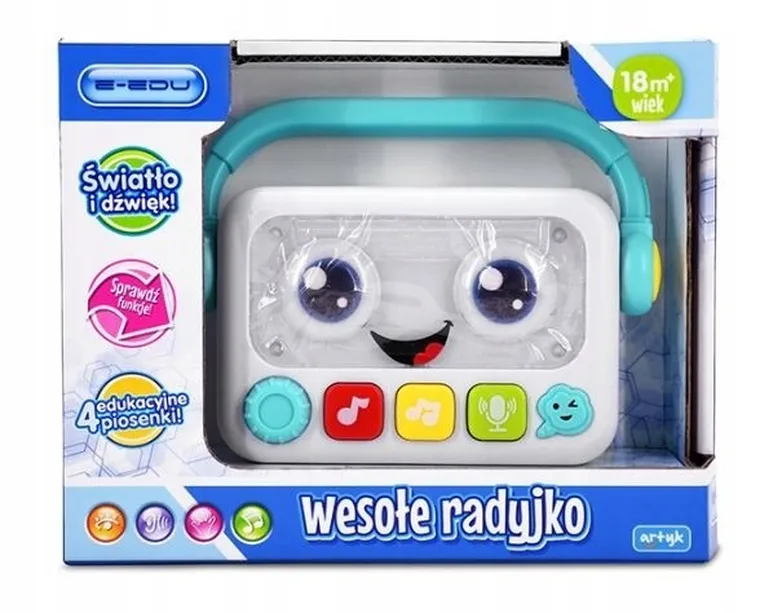 Artyk, wesołe radyjko, zabawka interaktywna