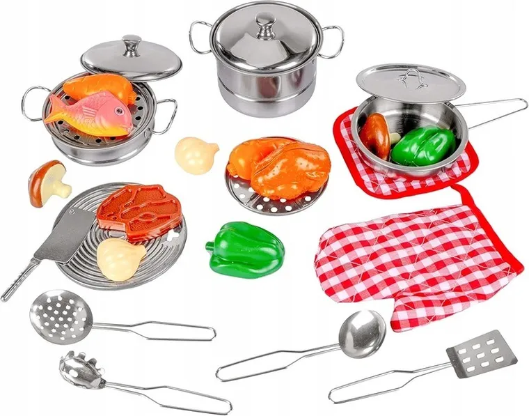 Artyk, zestaw metalowych garnków z akcesoriami, 23 elementy