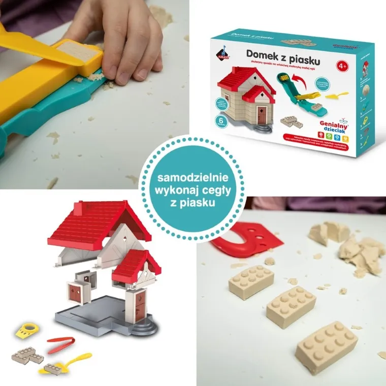 Askato, Genialny dzieciak, domek z piasku, zestaw z piaskiem kinetycznym