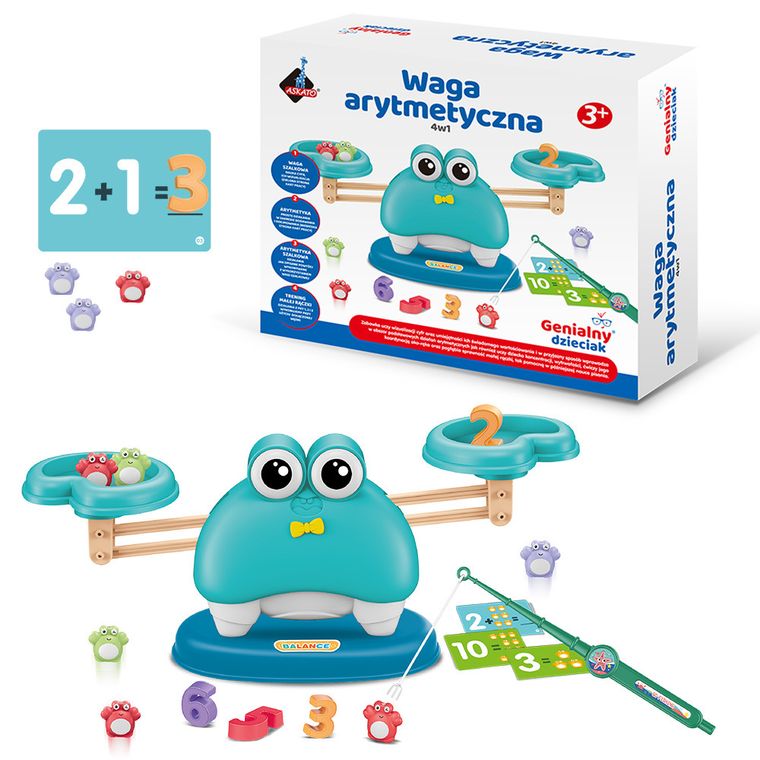 Askato, Genialny dzieciak, waga arytmetyczna krab z magnesami 4w1