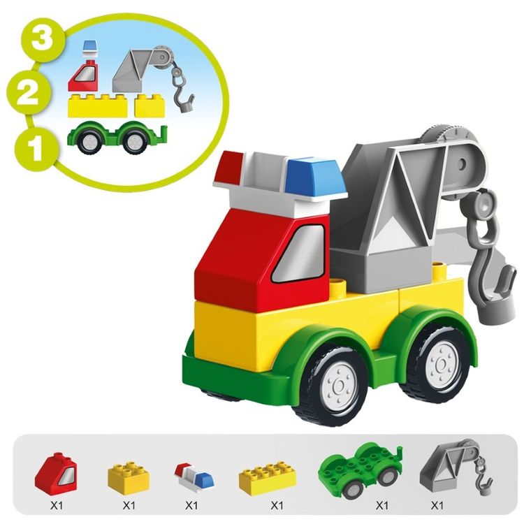 Askato, Klocki Małych Geniuszy, Autko, 6 elementów