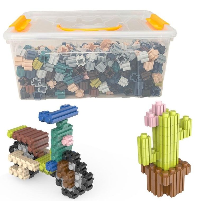 Askato, Klocki Małych Geniuszy, klocki konstrukcyjne, 800 elementów