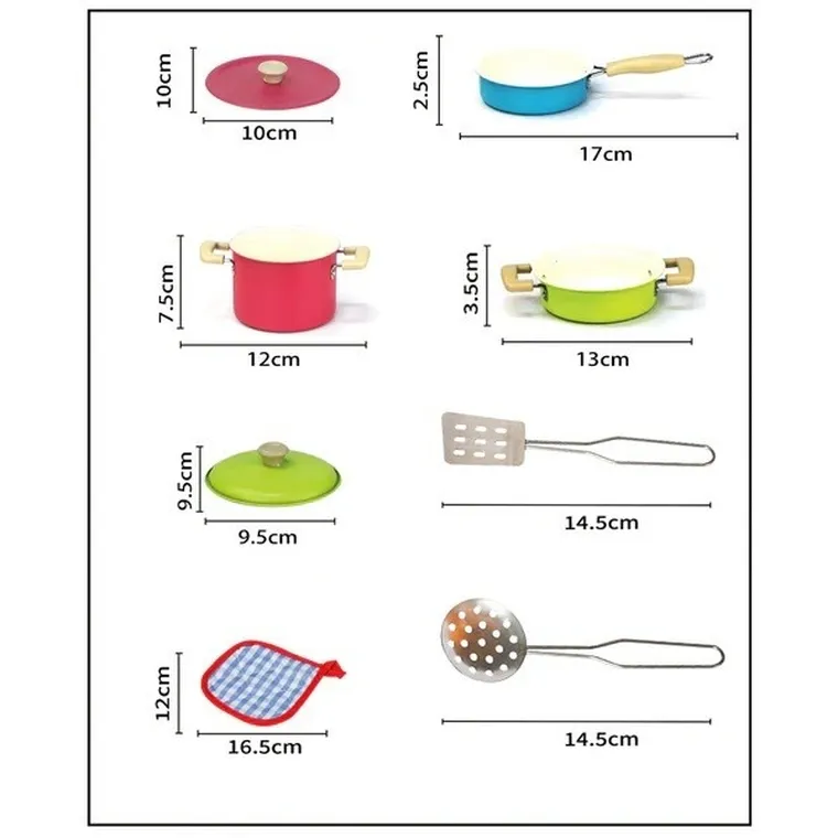 Askato, zestaw garnków metalowych, 8 elementów