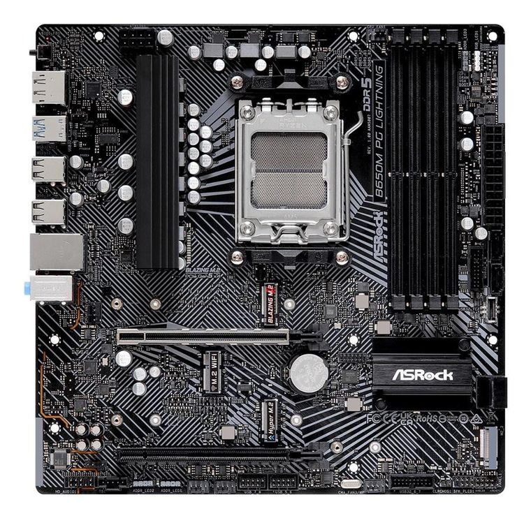 Asrock, płyta główna, B650M PG LIGHTNING AM5 4DDR5 HDMI/DP mATX