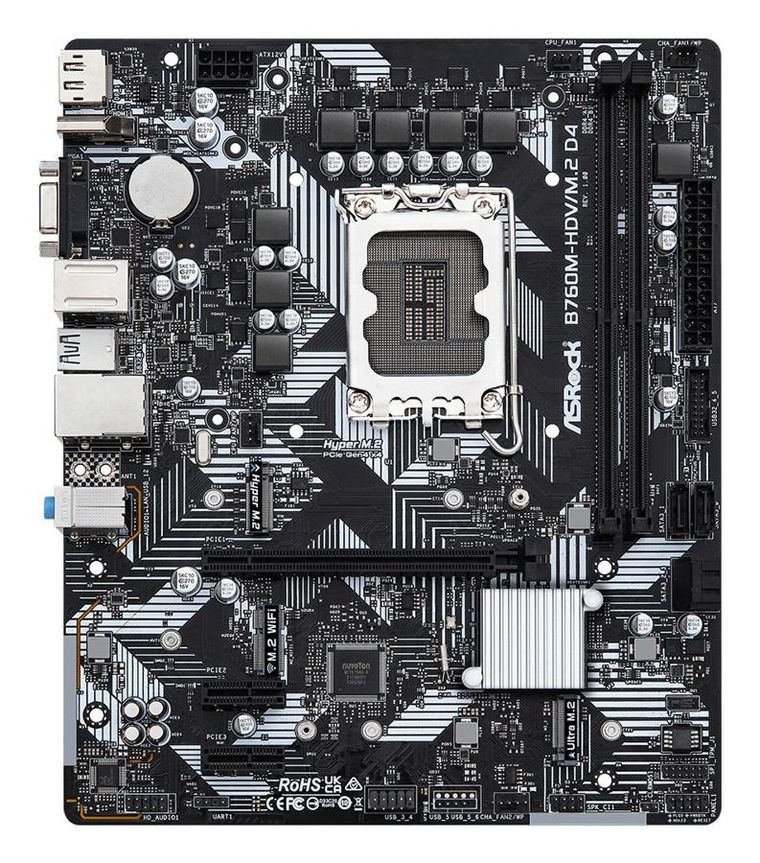 ASRock, płyta główna, B760M-HDV/M.2 D4 s1700 2DDR4 DP/HDMI mATX