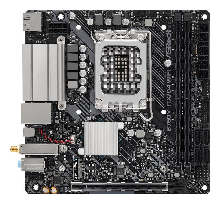 ASRock, płyta główna, B760M-ITX D4 WIFI s1700 2DDR4 mITX M.2 USB-C