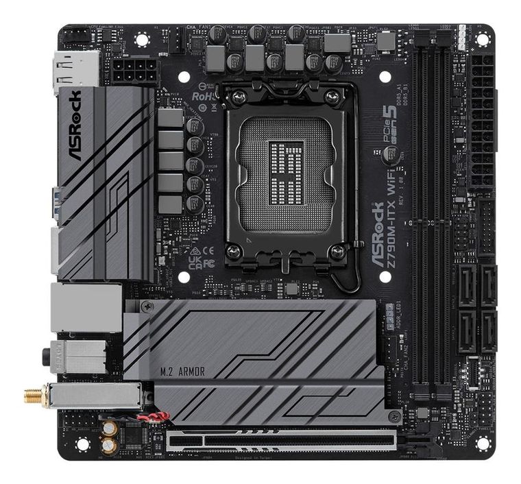 ASRock, płyta główna, Z790M-ITX WIFI S1700 2DDR5 HDMI M.2 mITX