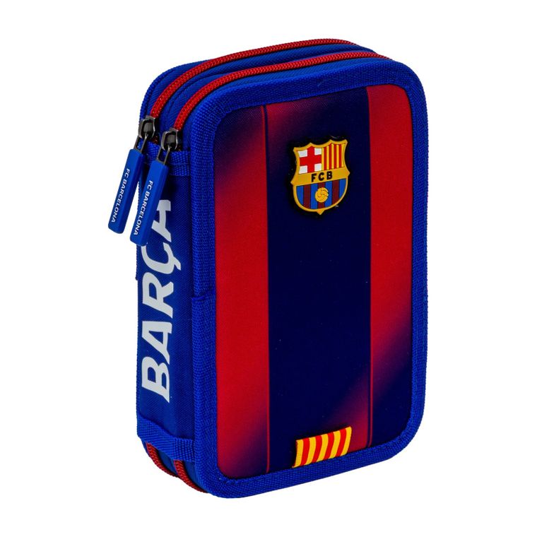 Astra, FC Barcelona, piórnik rozkładany, podwójny, niebieski