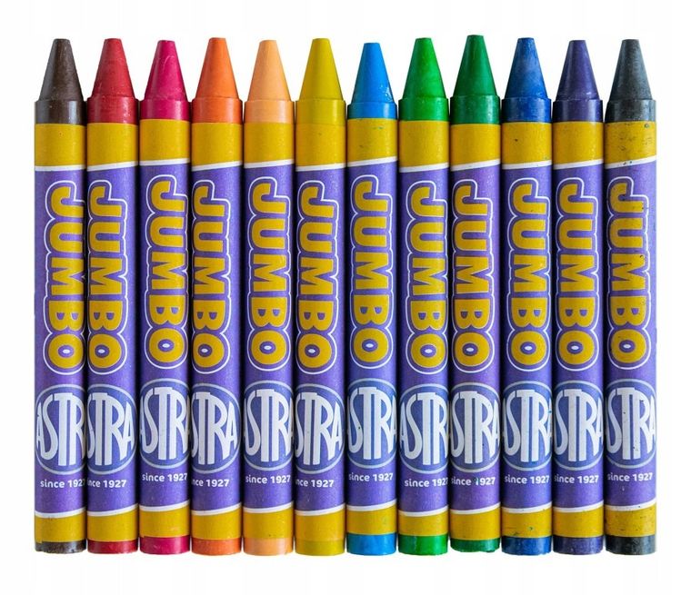 Astra, Jumbo, kredki świecowe 12 kolorów