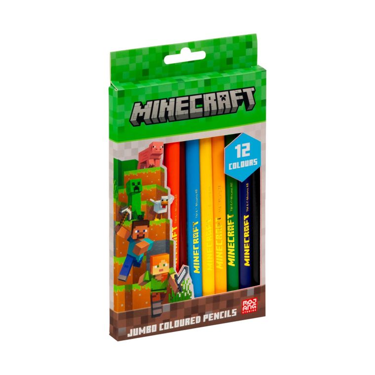 Astra, Minecraft, kredki ołówkowe trójkątne, 12 kolorów