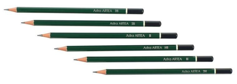 Astra, ołówki do szkicowania, w metalowym pudełku, 6 szt.