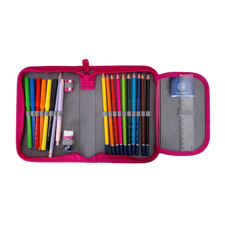 Astrabag, piórnik rozkładany, pojedynczy, z wyposażeniem, Lo&Ve