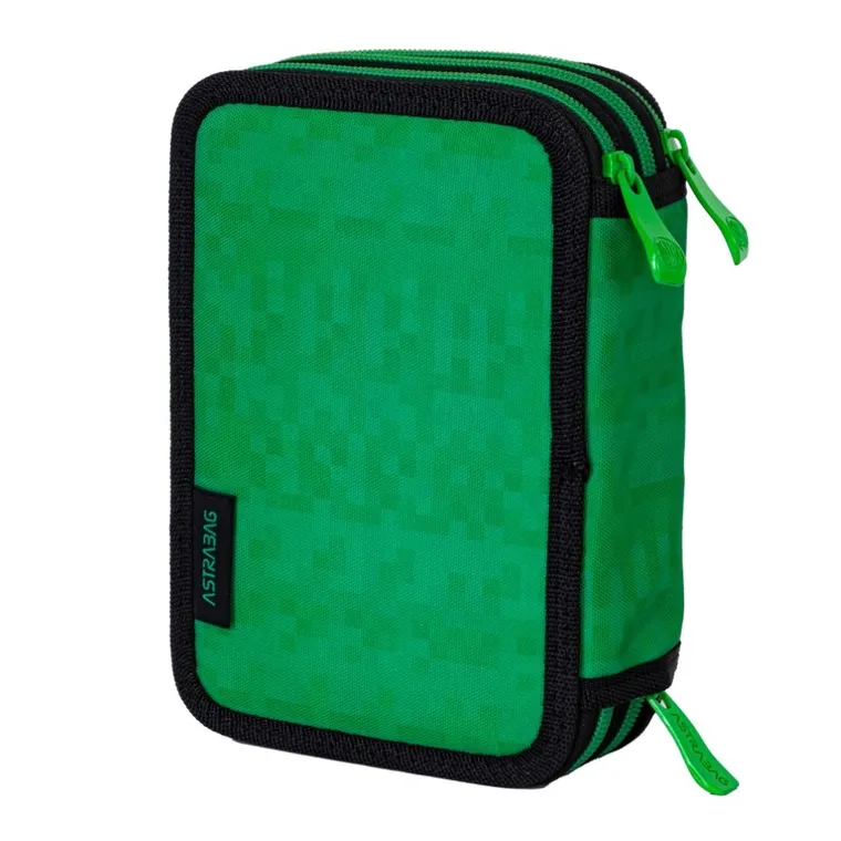 Astrabag, piórnik rozkładany, potrójny, z wyposażeniem, Pixel Hero