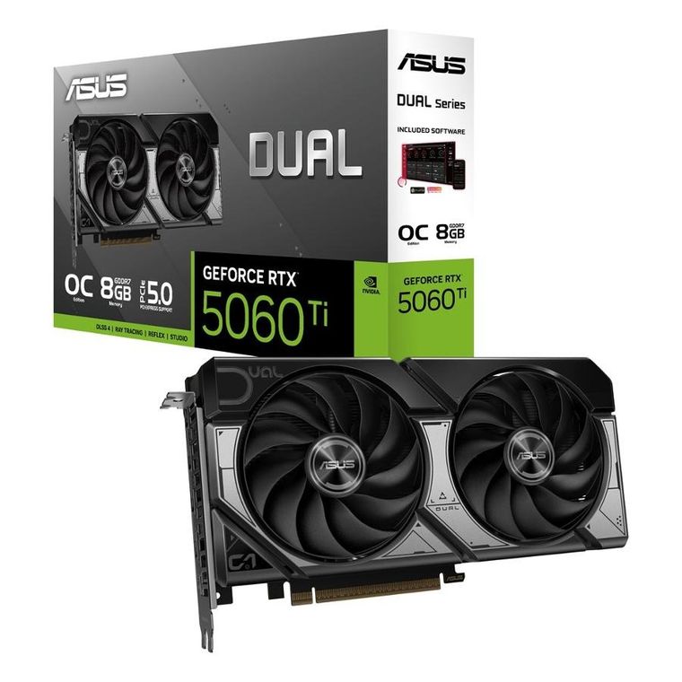 Asus, karta graficzna, GeForce RTX 5060 Ti Dual OC 8GB GDDR7 128BIT 3DP/HDMI