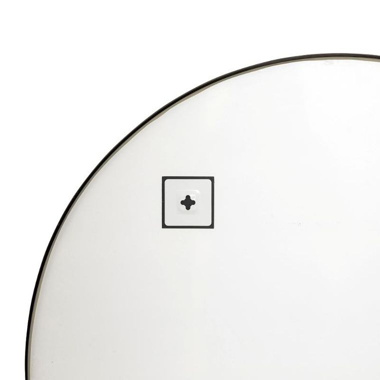 Atmosphera, Alice, lustro półokrągłe do przedpokoju, metalowa rama, 90-65 cm