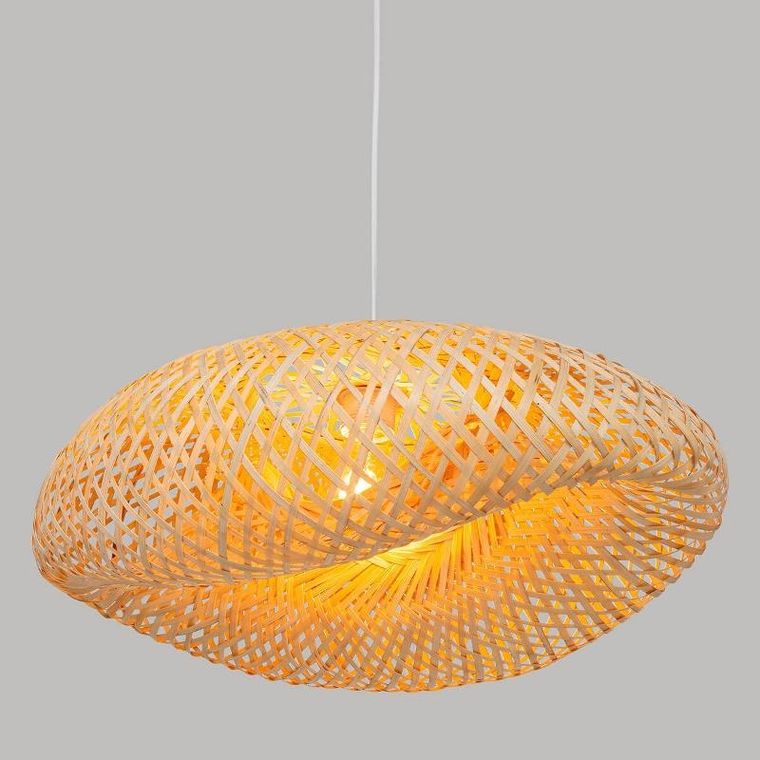 Atmosphera, Beddy, lampa boho nad stół, bambusowa, 51 cm