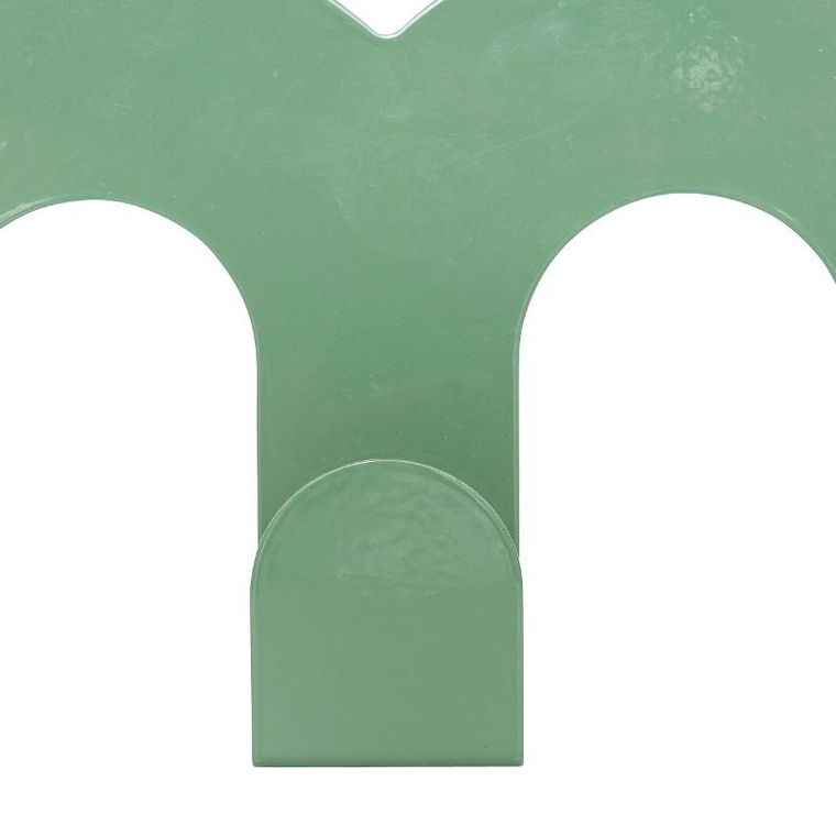 Atmosphera, Callista, wieszak na ubrania na ścianę falowany, militarna zieleń, 50 cm