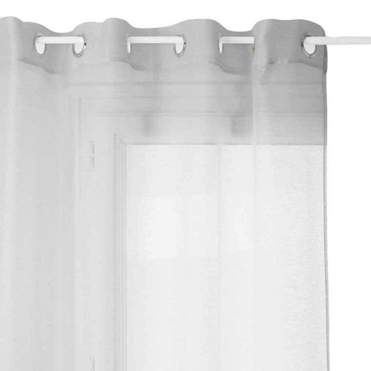 Atmosphera, firana gotowa gładka, 135-240 cm, na przelotkach, szara