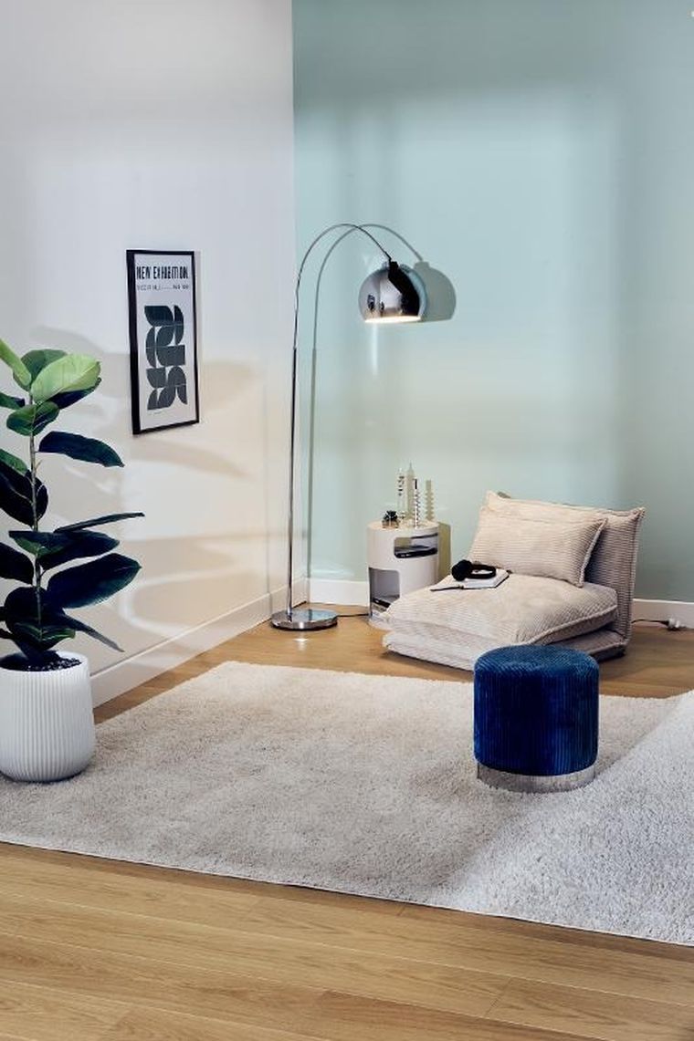 Atmosphera, Floris, lampa podłogowa łukowa, metalowa, srebrna, 177 cm