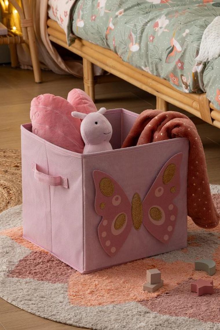 Atmosphera for kids, pojemnik na zabawki, motylek Stay, 29-29 cm