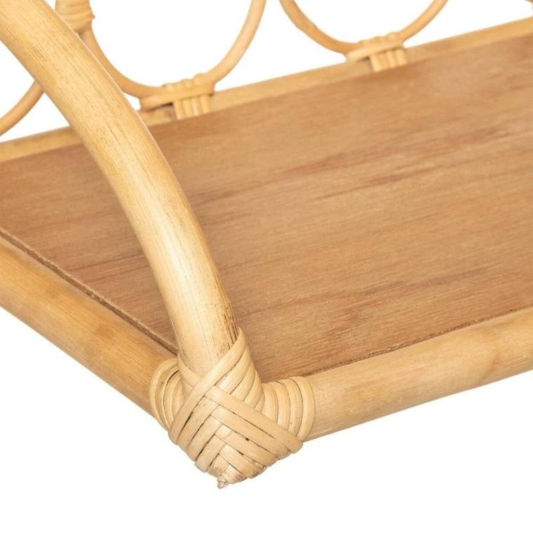 Atmosphera for kids, rattanowa półka do pokoju dziecięcego, wisząca, 57 cm