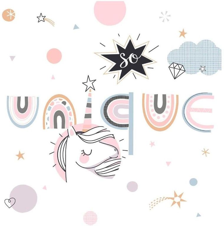 Atmosphera for kids, Unicorn, 2-częściowy komplet pościeli, dwustronny, 140-200 cm