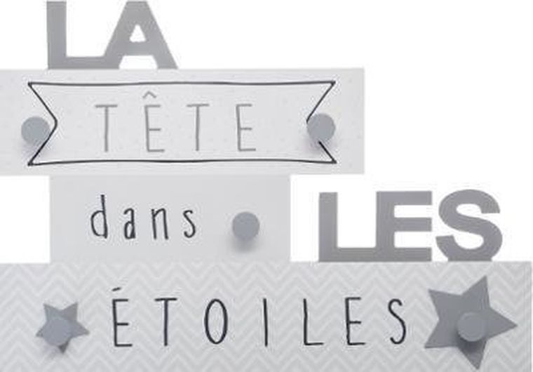 Atmosphera for kids, wieszak ścienny, gwiazdy, 48-34 cm