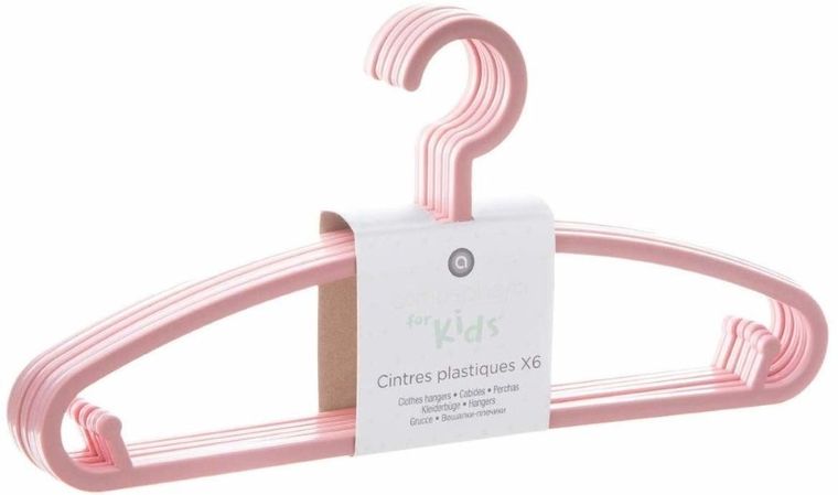 Atmosphera for kids, wieszaki na ubrania, 6 szt., różowe
