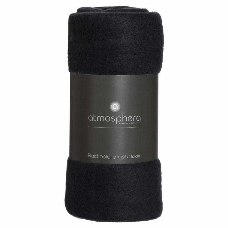 Atmosphera, koc polarowy, 125-150 cm, czarny