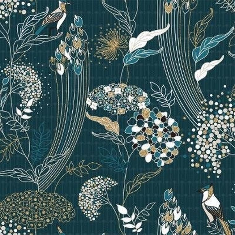 Atmosphera, komplet pościeli, bawełnianej, Paon, motyw pawia, 240-220 cm