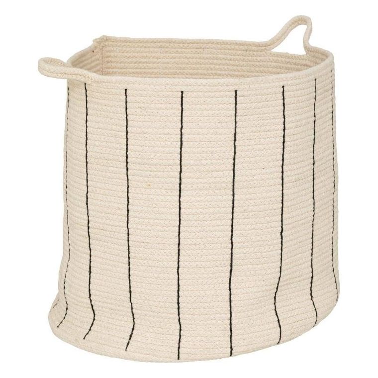 Atmosphera, kosze do przechowywania cosy, bawełniane, w paski, 2 szt.