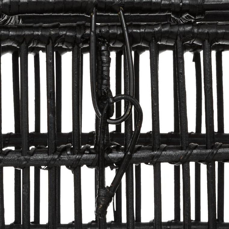 Atmosphera, koszyki dekoracyjne rattanowe, czarne, 3 szt.