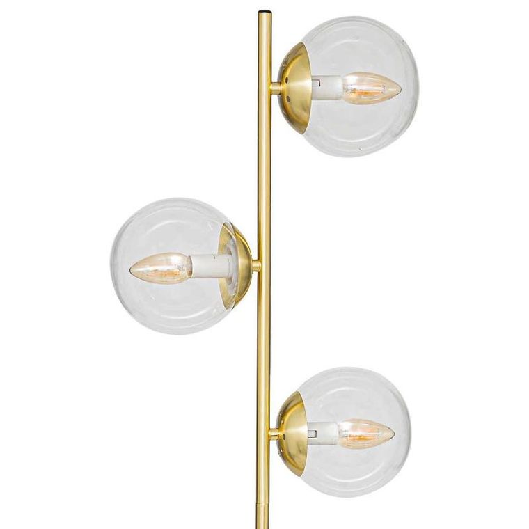 Atmosphera, lampa podłogowa złote kule, Col, wys.162 cm
