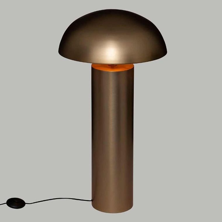 Atmosphera, lampa stojąca do salonu champi, złota, grzybek, wys. 97 cm