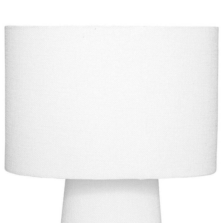 Atmosphera, lampa stołowa z abażurem, Eira, biała, wys. 45 cm