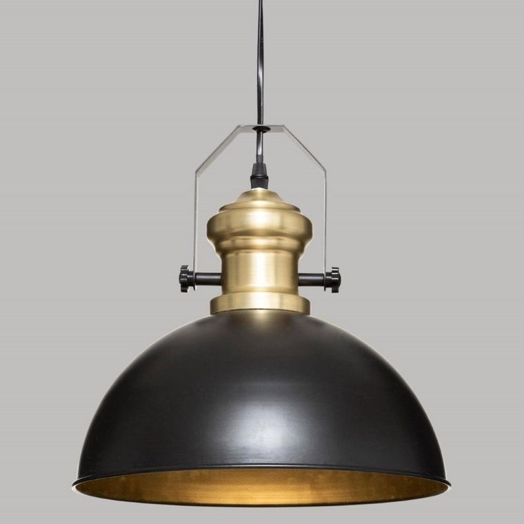 Atmosphera, lampa wisząca, Flower, czarna w stylu Loft,