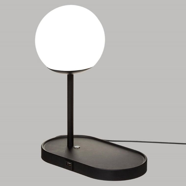 Atmosphera, lampka na biurko, Colors, ładowana na USB, czarna