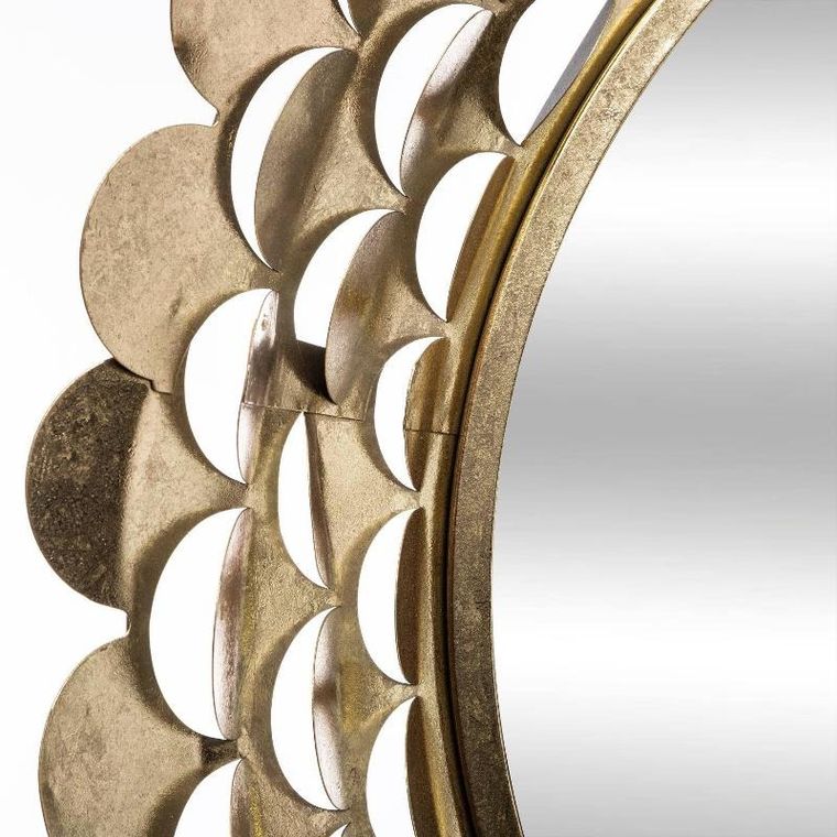 Atmosphera, lustro glamour złote, metalowa rama, Ø 91 cm