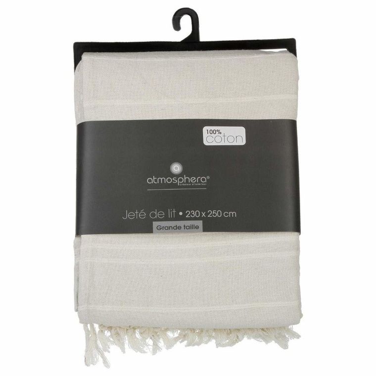 Atmosphera, narzuta na łóżko, w kolorze kremowym, 250-230 cm