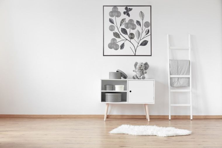 Atmosphera, obraz metaloplastyczny z motywem kwiatów, srebrny