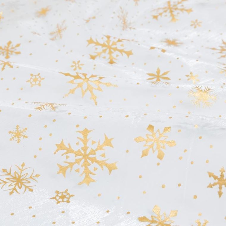 Atmosphera, obrus na stół, z płatkami śniegu, plamoodporny