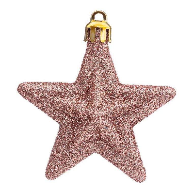 Atmosphera, ozdoby choinkowe, gwiazdki z tworzywa sztucznego, 6 szt.