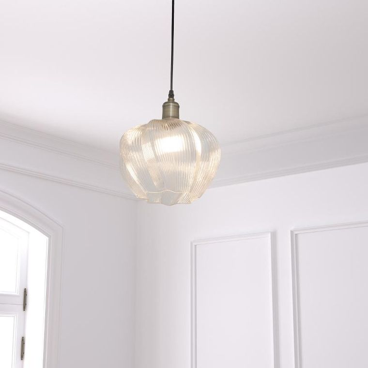 Atmosphera, Phylas, lampa wisząca, szklany klosz, 27,5 cm