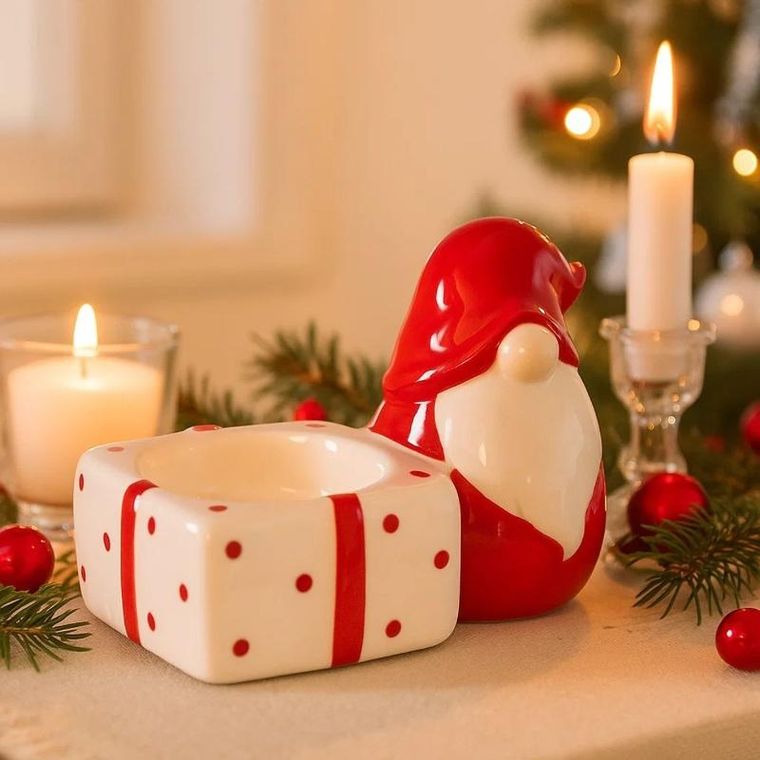 Atmosphera, podstawka pod świecę, skrzat świąteczny