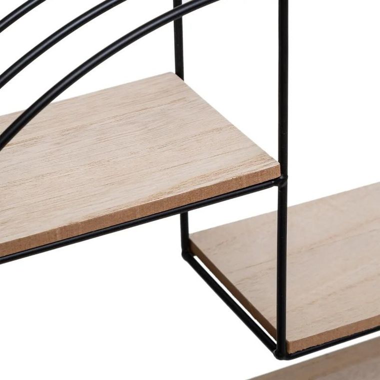 Atmosphera, półka ścienna, Mirna, z roślinnym dekorem, 39,3-10.5-36 cm