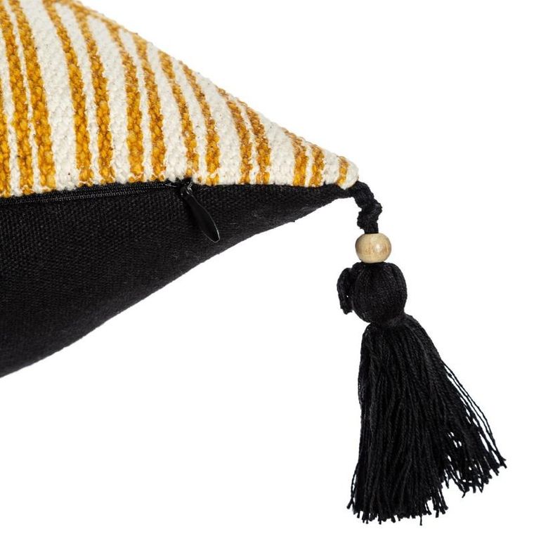 Atmosphera, poszewka dekoracyjna z pomponami, Tropik, 40-40 cm